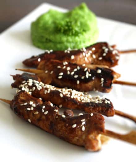 Brochettes de poulet à la japonaise