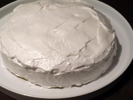Gâteau meringué, première couche