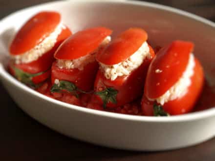 Tomates torino farcies avant cuisson