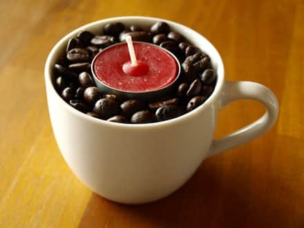 Bougeoir tasse de café