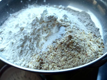Ingrédients des sablés à la farine de gluten