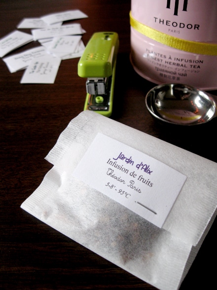 Emballage des thés de l'Avent