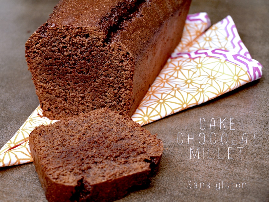 Cake au chocolat sans gluten à la farine de millet