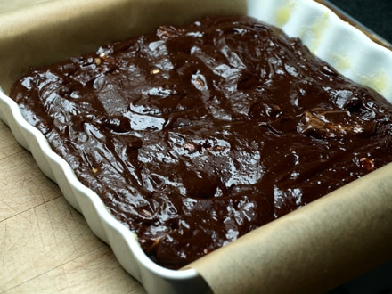 Brownies sans gluten, sans lactose avant cuisson