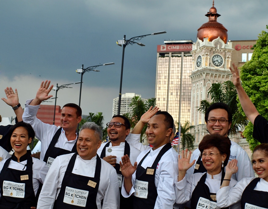 Les chefs réunis au Big Kitchen Festival de Kuala Lumpur