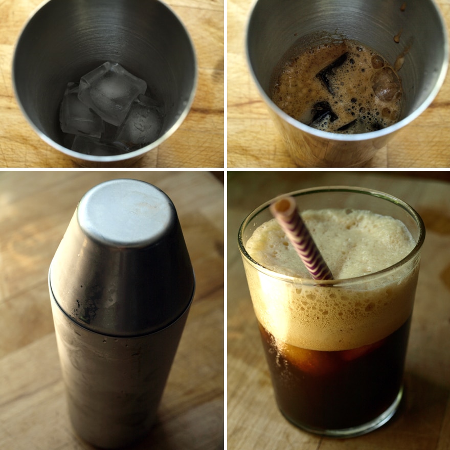 Préparation du café frappé glacé maison