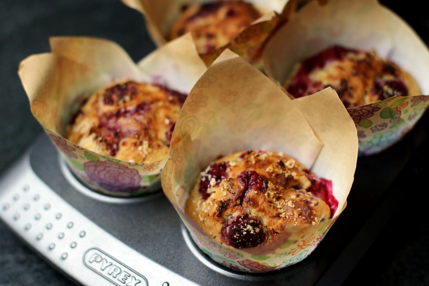 Muffins (sans gluten, vegan) au panais et framboises - Vegan glutenfree raspberries parsnip muffins