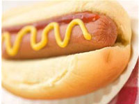 Hotdog avec saucisse de Francfort