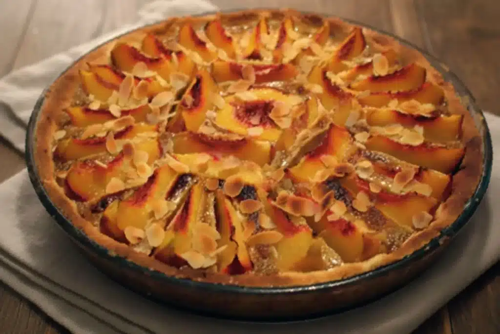 tarte pêches et amandes