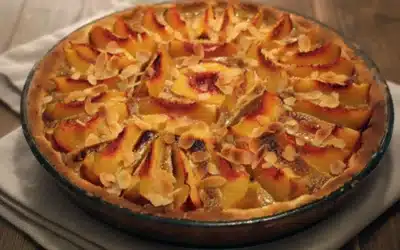 Tarte aux pêches et aux amandes
