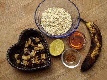 Ingrédients Biscuits avoine banane cannelle et miel