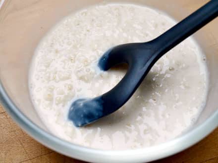 Porridge crémeux avant réfrigération