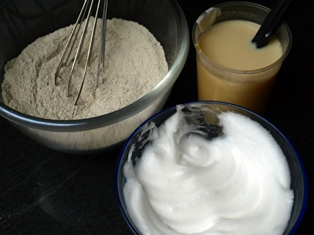 Ingrédients des blinis à la farine de sarrasin 