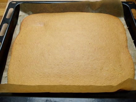 Pâte à biscuit roulé sans gluten prête à être roulée