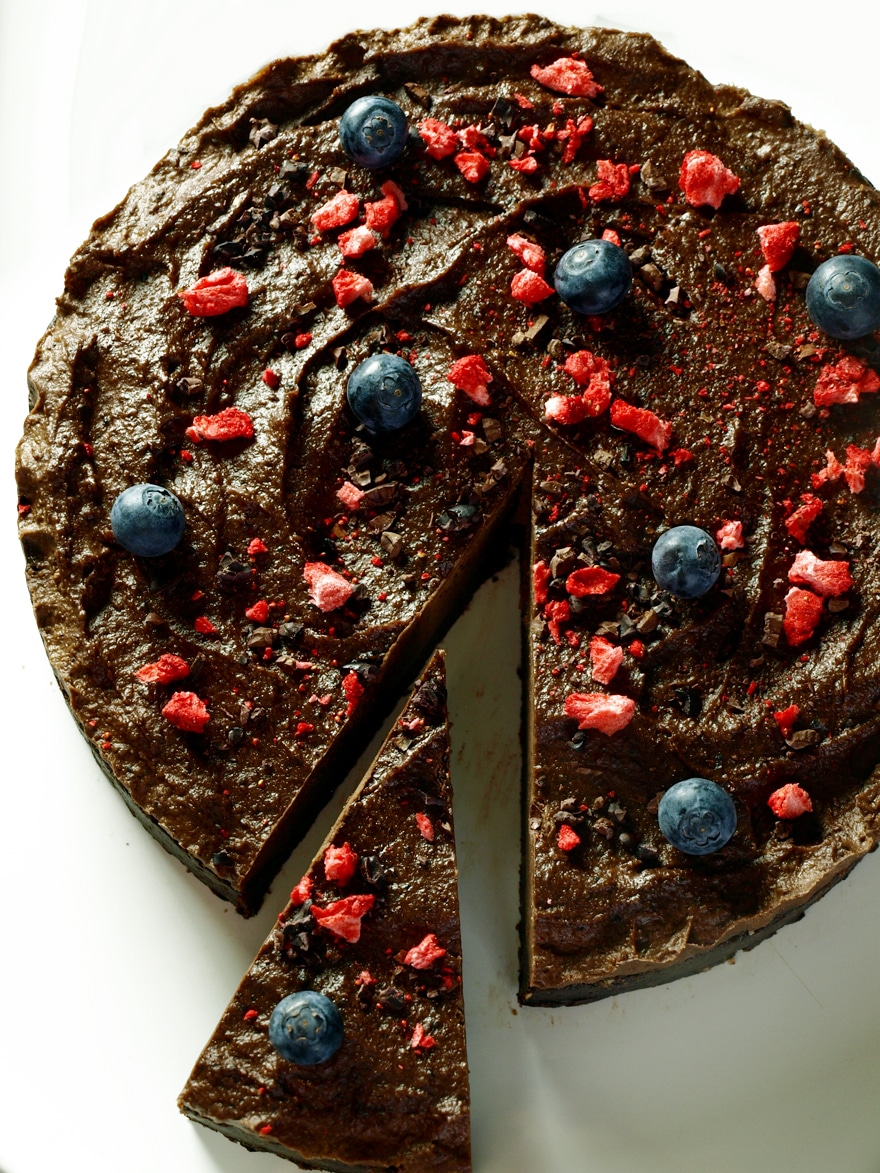 Gâteau au chocolat sans cuisson, sans gluten (vegan)