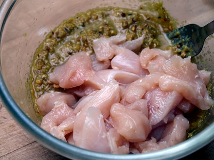 Ingrédients de la marinade du poulet satay :