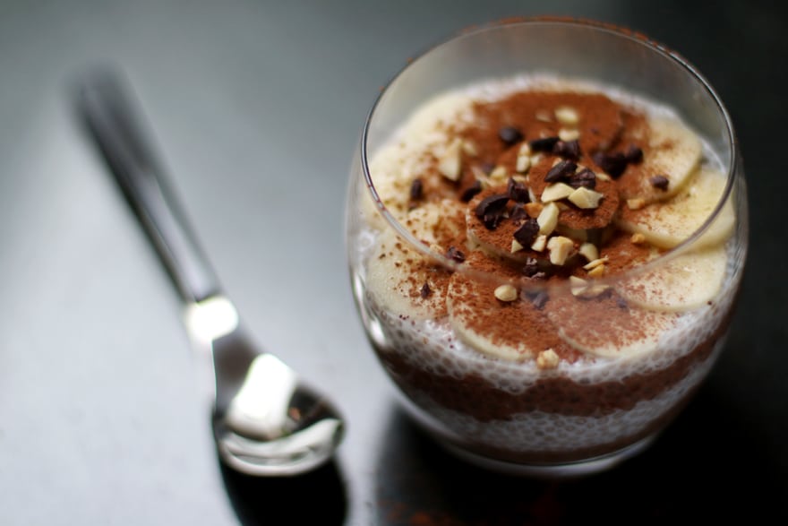 Porridge de chia coco-chocolat