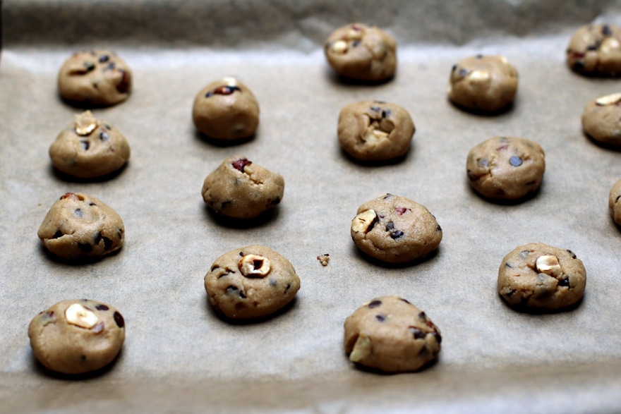 Cookies sans gluten avant cuisson
