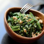Salade de haricots verts au miso - Green beans salad with miso sauce